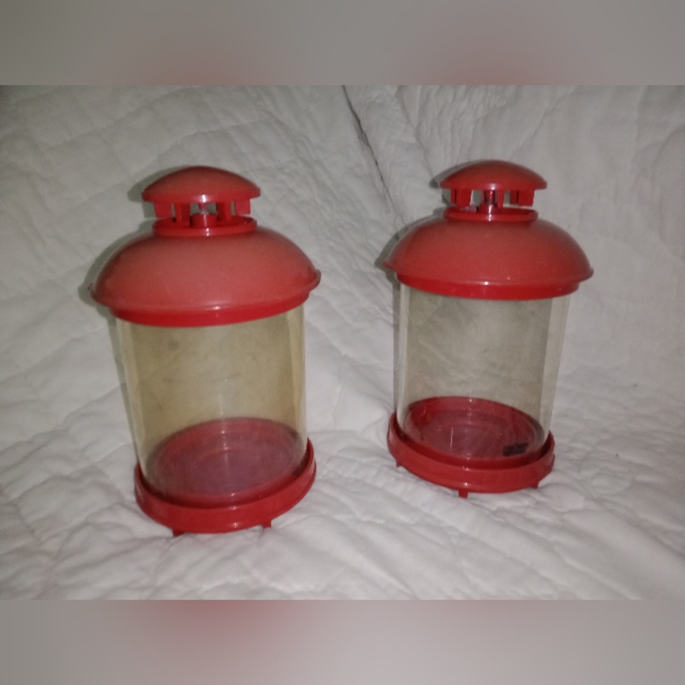 Vintage Weber Lars 1984 Candle Lantern Cast Aluminum Rust Proof Set of 2